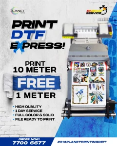 DTF printing infographic by Planet Printing
