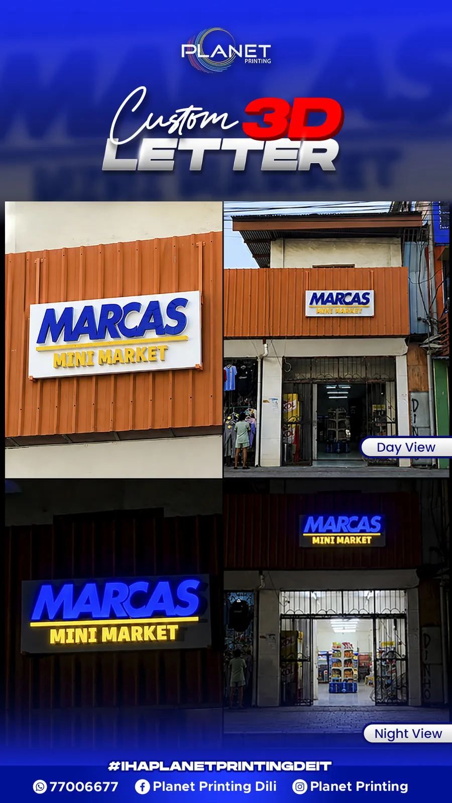 3D Letter Sign — example 2 by Planet Printing, Timor-Leste