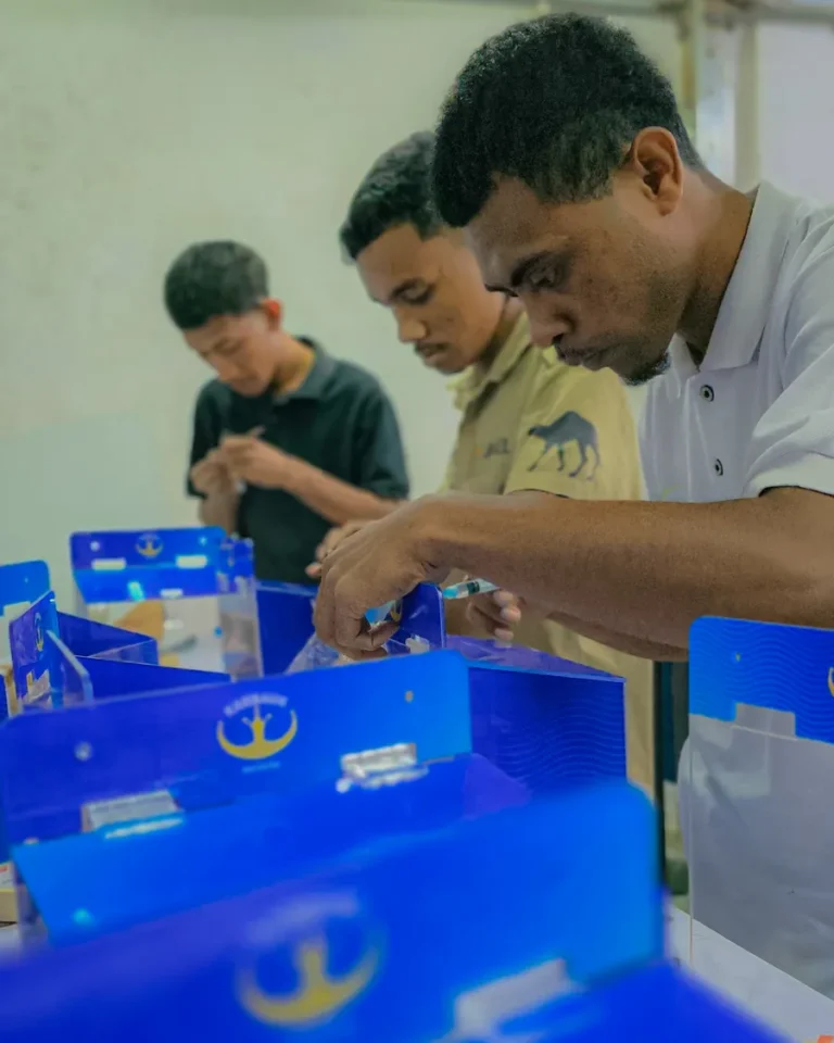 Acrylic parts assembled by hand — Planet Printing, Dili